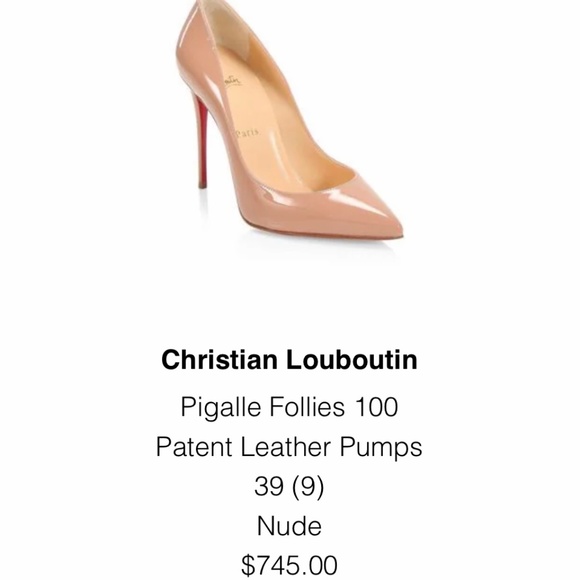 Christian Louboutin Pigalle Follies 100 patent pumps sz 39 - Picture 1 of 6